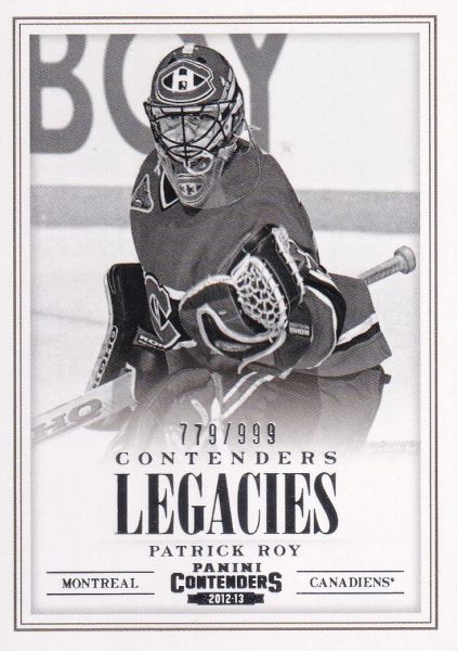 insert karta PATRICK ROY 12-13 Rookie Anthology Contenders Legacies /999